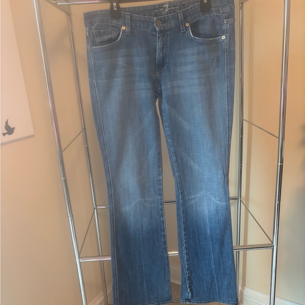 7 For All Mankind Blue Flare Jeans